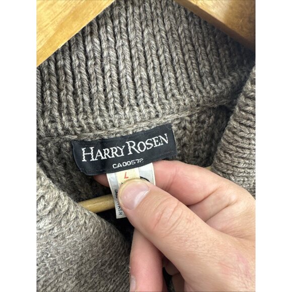 Vintage Irish Aran Fisherman Sweater Donegal Wool Knit Men’s Large Falcarrah - Picture 3 of 6